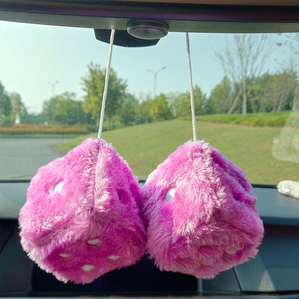 Fuzzy Plush Dice Car Accessory - SJB-DIAMOND ELITES