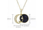 S925 Sterling Silver Star Moon Necklace Pi-Mart