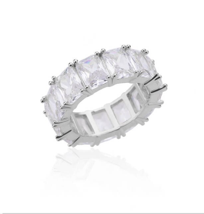 Rectangle Zircon Rings Pi-Mart