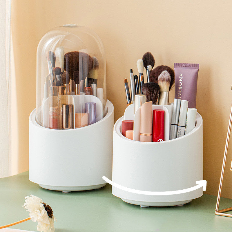 Dust Proof Household Acrylic Lipstick Cosmetic Storage Box Rotating Brush Barrel Pi-Mart