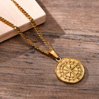 Men's Compass Necklaces Pi-Mart