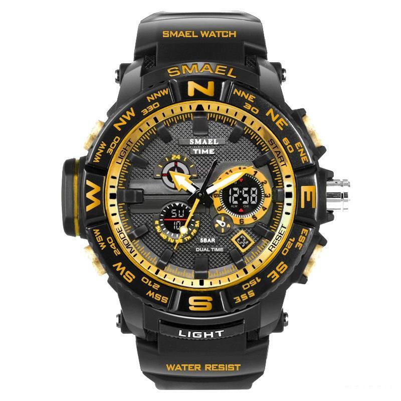 New Luxury Sport Watch With Dual Display LED Digital Analog Electronic Quartz  Display and Waterproof 30M protection - SJB-DIAMOND ELITES
