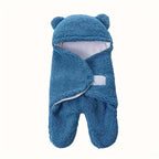 1pc Velvet Sleeping Bag, Cute Bear Shape Wrap Blanket, Christmas, Halloween, Thanksgiving Gift Lootquake LLC