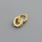 Circle-shaped Diamond Colorful Crystals Opal Zircon S925 Sterling Silver Earrings Lootquake LLC