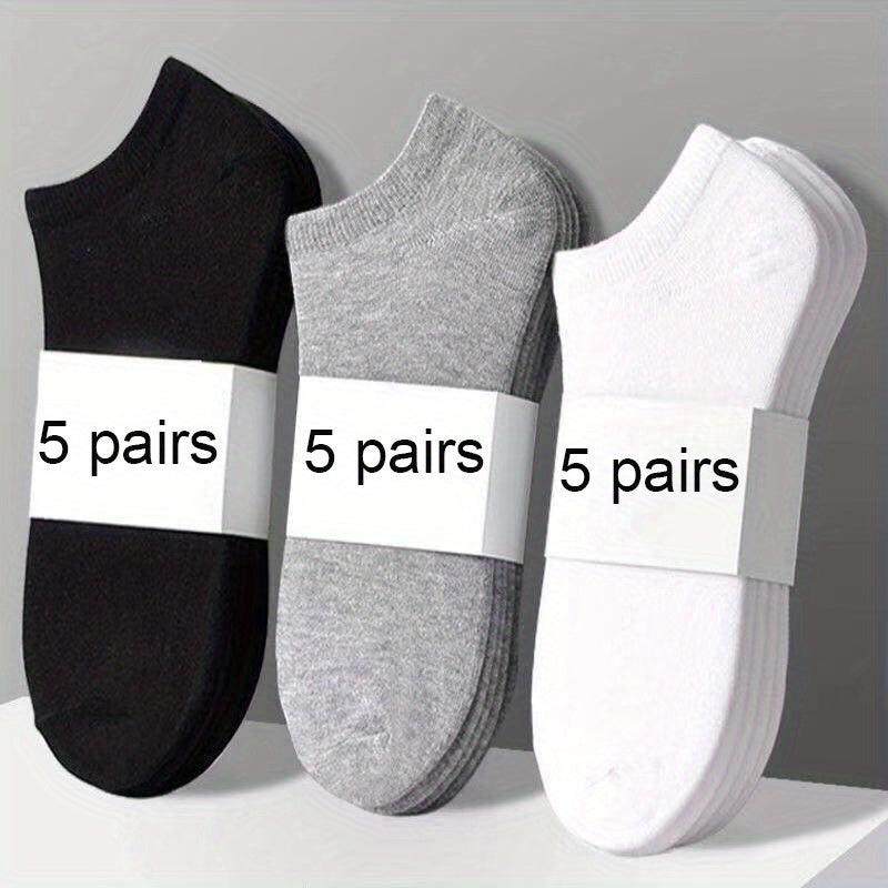 15 Pairs Unisex Low Cut Socks - Fashionable Solid Colors, Ultra-Soft & Featherweight - Ideal for Everyday Wear, Versatile Ladies & Gents Stockings & Hosiery Value Pack Lootquake LLC