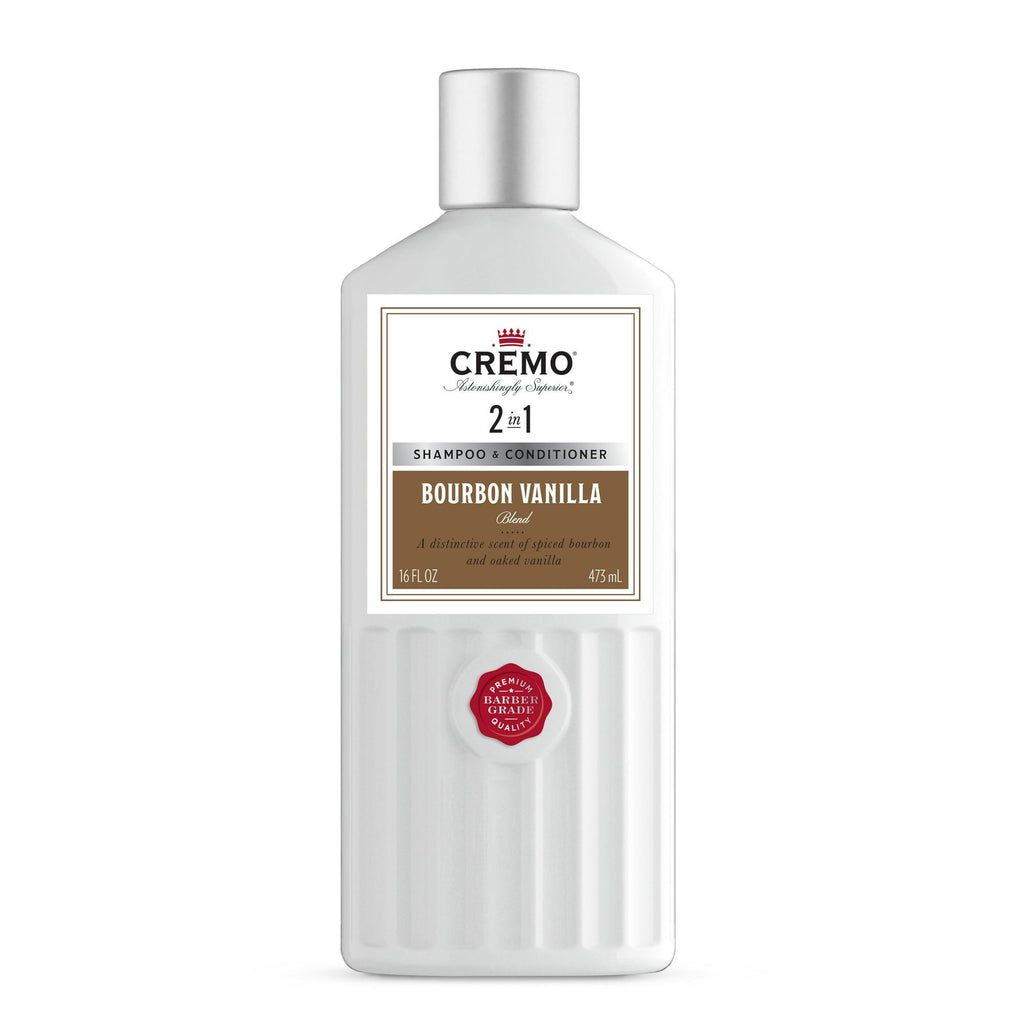 CREMO Astonishingly Superior Moisturizing 2-in-1 Shampoo Plus Conditioner with Bourbon Vanilla & Blend, 16 fl oz