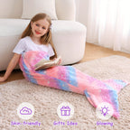 1pc Mermaid Tail Blanket - Glowing Plush Mermaid Wearable Blanket, Suitable For Teen Girls, Teens Adults All Seasons Soft Flannel Fleece Comfortable Blanket Mermaid Unicorn Sleeping Bag, Suitable For Birthday Decoration