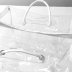 1pcs/2pcs 2-Pack Transparent PVC Travel Makeup Bag, Waterproof Cosmetic Pouch for Travel, Portable Quilt Blanket Storage Bag Lootquake LLC