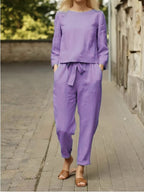 Solid Color One-shoulder Casual Lace-up Women's Suit Pi-Mart
