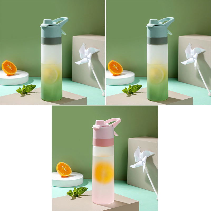 Spray Water Bottle For Girls Outdoor Sport Fitness Water Cup Large Capacity Spray Bottle Drinkware Travel Bottles Kitchen Gadgets Pi-Mart
