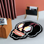 Special-shaped Fashion Black Skull Household Absorbent Non-slip Floor Mat Pi-Mart