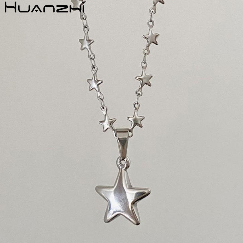 Metal Star Pendant Necklace Pi-Mart