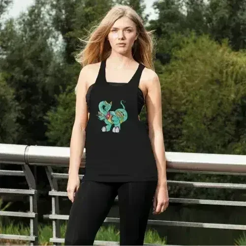 Plumrikamos Women's Loose Racerback Tank Top - SJB-DIAMOND ELITES