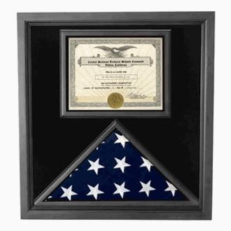 Retirement Flag Display Case - Military Retirement Gift - Hand Made by American veterans The Military Gift Store