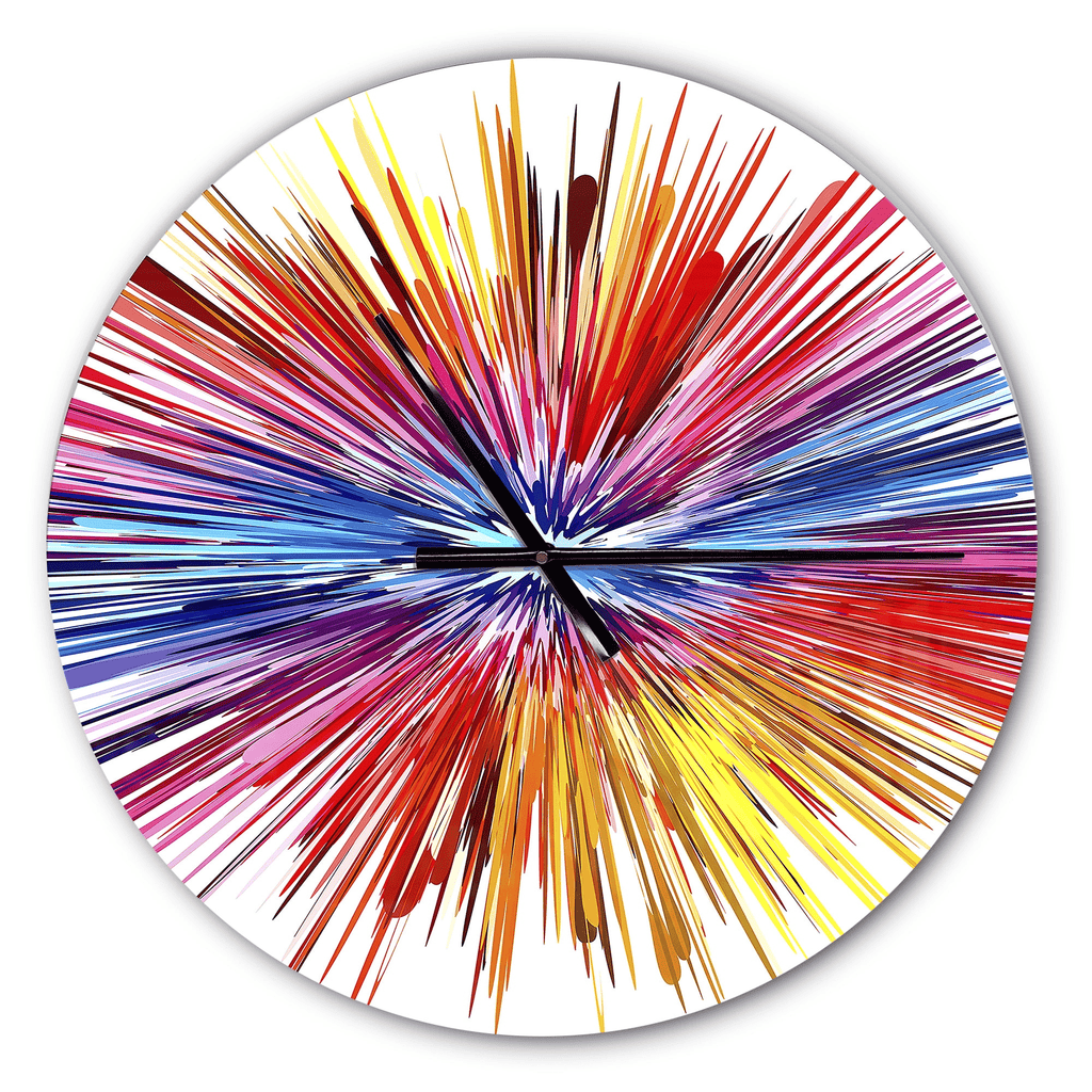Designart 'Color Explosion ' Modern wall clock(Size 23" x 23")