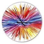 Designart 'Color Explosion ' Modern wall clock(Size 23" x 23")