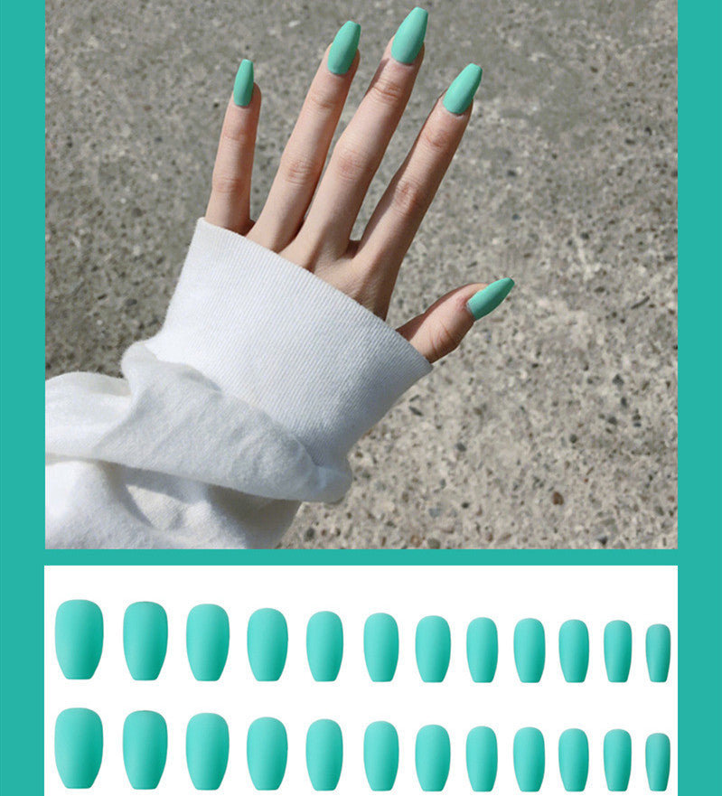 Frosted ballet fake nails Pi-Mart