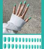 Frosted ballet fake nails Pi-Mart