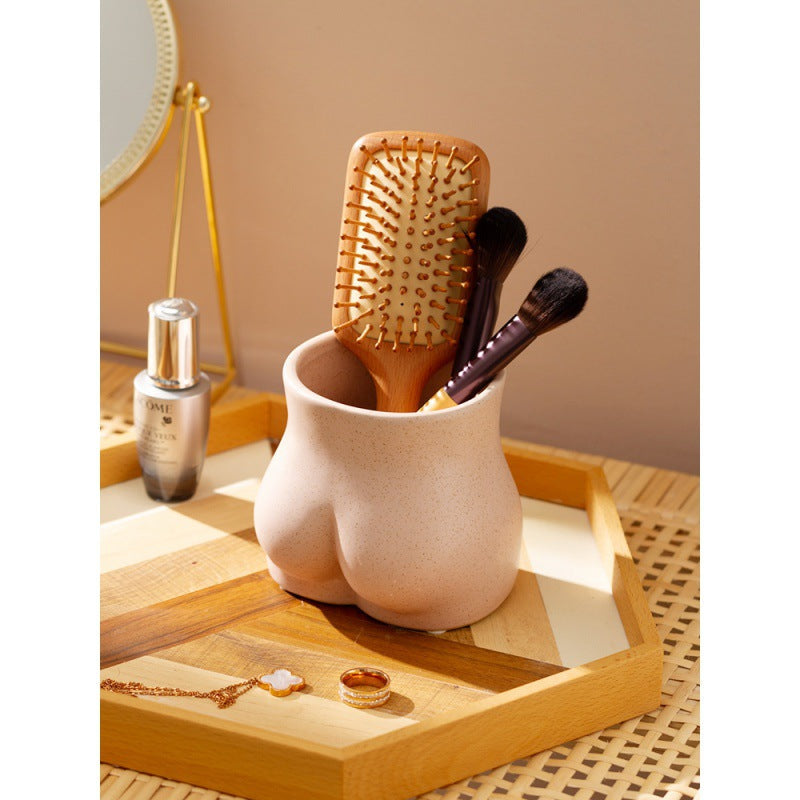 Butt Makeup Brush Storage Bucket