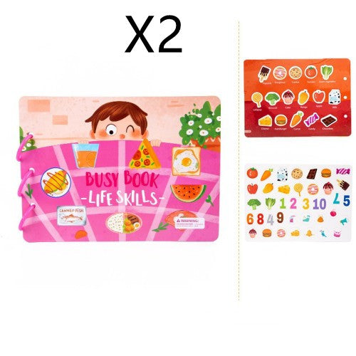 Children's Busy Book Educational Toys Repeated Paste Pi-Mart