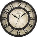 FirsTime & Co. Bronze Raised Number Wall Clock, Traditional, Analog, 8 x 2 x 8 in