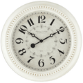 Mainstays Indoor 15.5" Round Antique White French Country Analog Traditional Wall Clock with Arabic Numbers