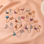 Fantasy Single Colorful Butterfly Earring