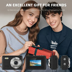 [Autofocus | 16x Zoom] 56MP Autofocus Mini Digital Camera, 16x Zoom | 2.8-inch Screen, 16GB SD Card, Shock-proof | Travel, Vlog, For Adults, Birthday Gifts For Friends And Beginners, Small Keychain Camera Lootquake LLC