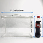 1pcs/2pcs 2-Pack Transparent PVC Travel Makeup Bag, Waterproof Cosmetic Pouch for Travel, Portable Quilt Blanket Storage Bag Lootquake LLC