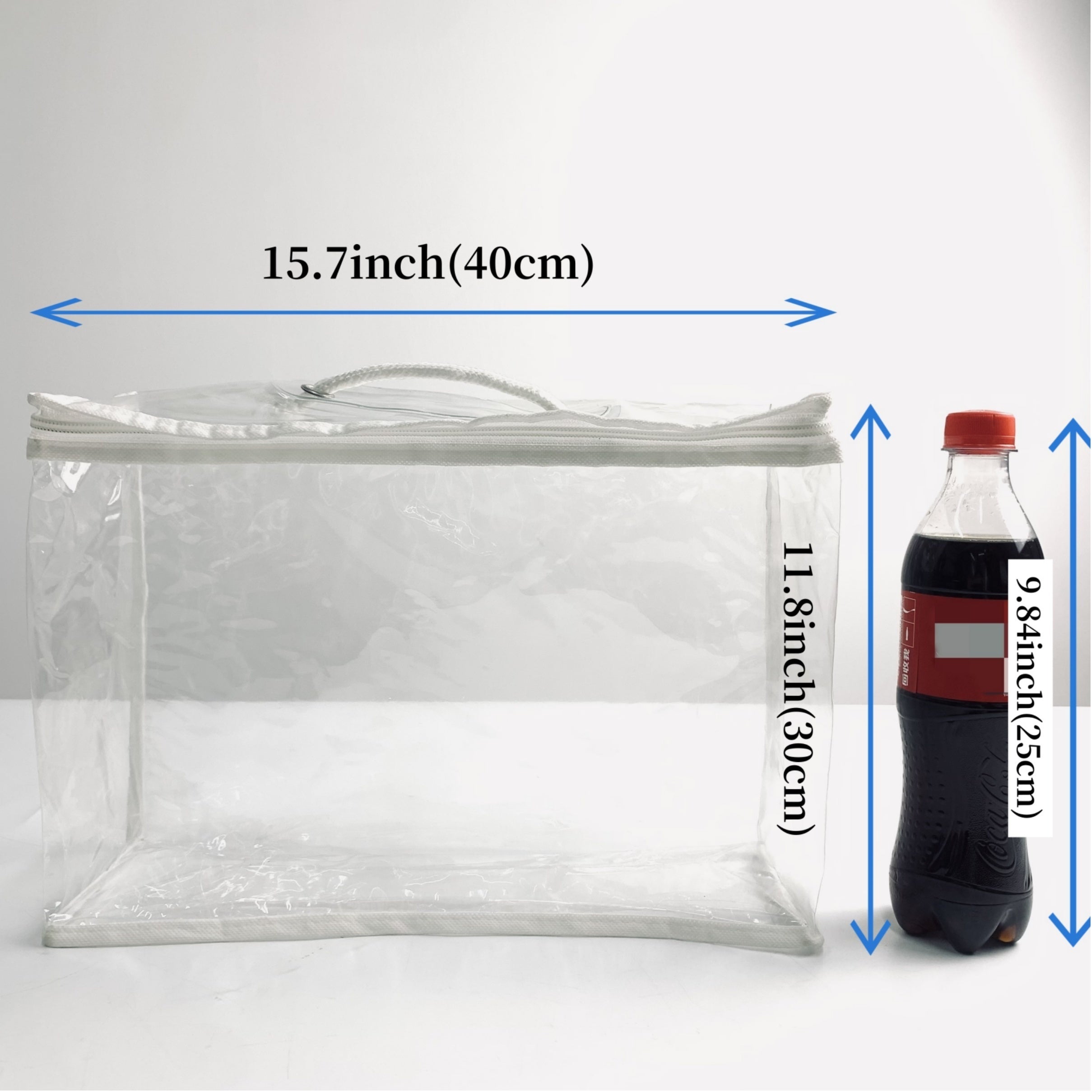 1pcs/2pcs 2-Pack Transparent PVC Travel Makeup Bag, Waterproof Cosmetic Pouch for Travel, Portable Quilt Blanket Storage Bag Lootquake LLC
