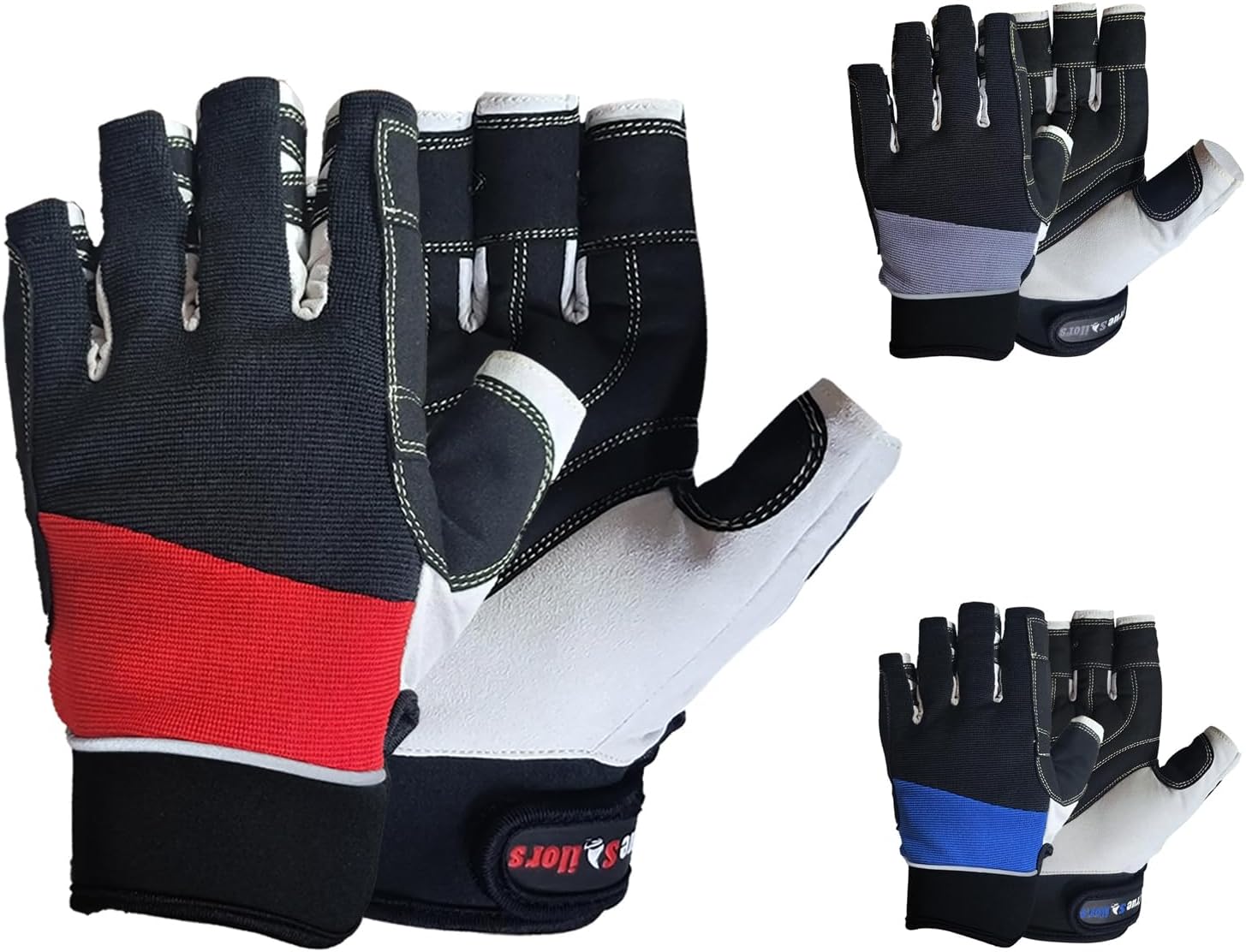 True Sailors Sailing Gloves Kayaking Yachting Dinghy Rope Fishing Tool Short Finger Glove - SJB-DIAMOND ELITES