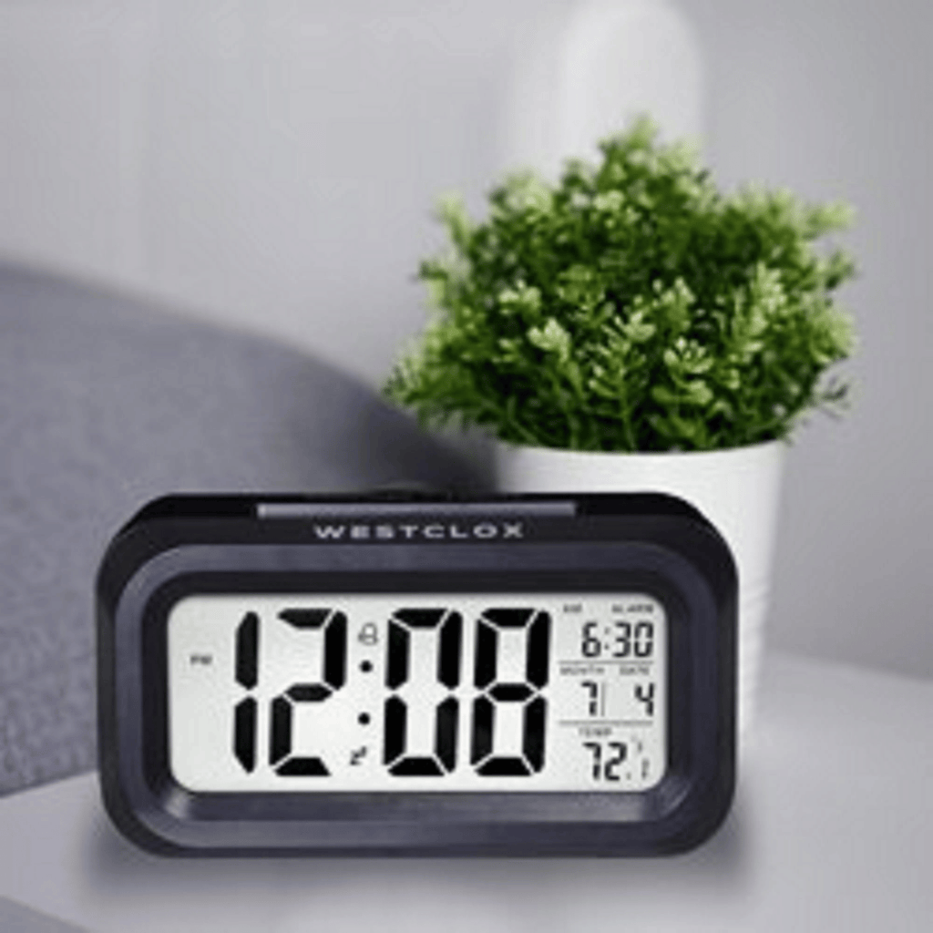 Westclox Black Digital Alarm Clock with Day/Date Display and LED Backlight EasyOptionXY LLC