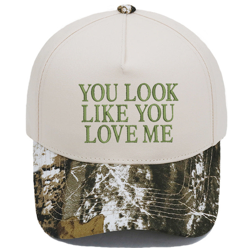 Embroidered Color-Block Casual Baseball Cap For Men And Women