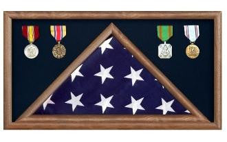 5 X 9.5 Flag Memorial Case Rectangle, Burial Flag Frame The Military Gift Store