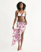 Sheer Lace Red Style Swimsuit Cover Up