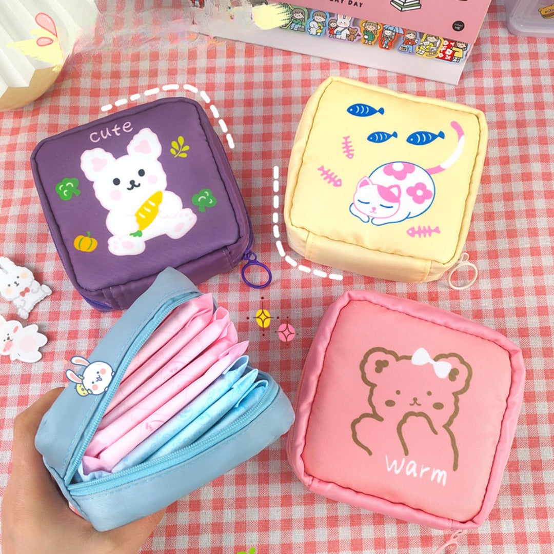 Period Bag for Women, Cute Sanitary Napkin Storage Bag, Portable Period Pouch, Sanitary Pads Bag,Tampons Holder for Purse - SJB-DIAMOND ELITES