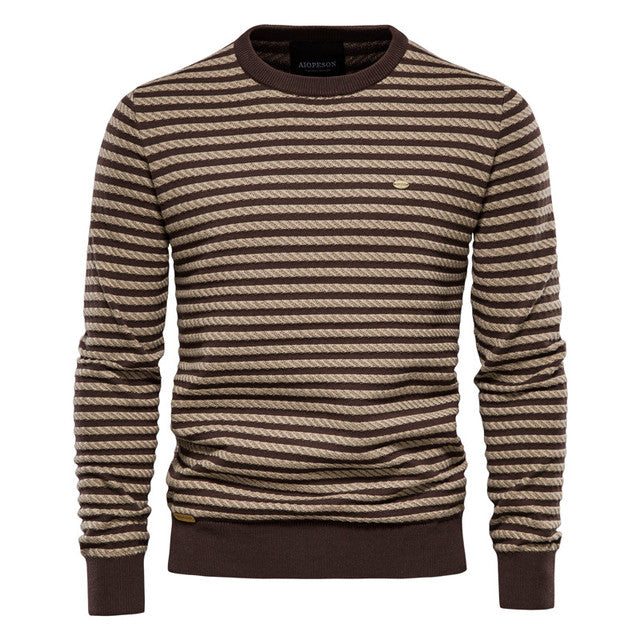 Spliced Cotton Men's Sweater Pi-Mart