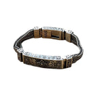 S925 Sterling Silver Men's Vintage Bracelet Six Words Mantra Pi-Mart