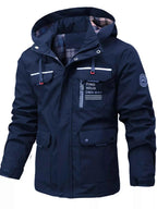 Men's Plus Size Hooded Outdoor Windproof Coat THRIXINE