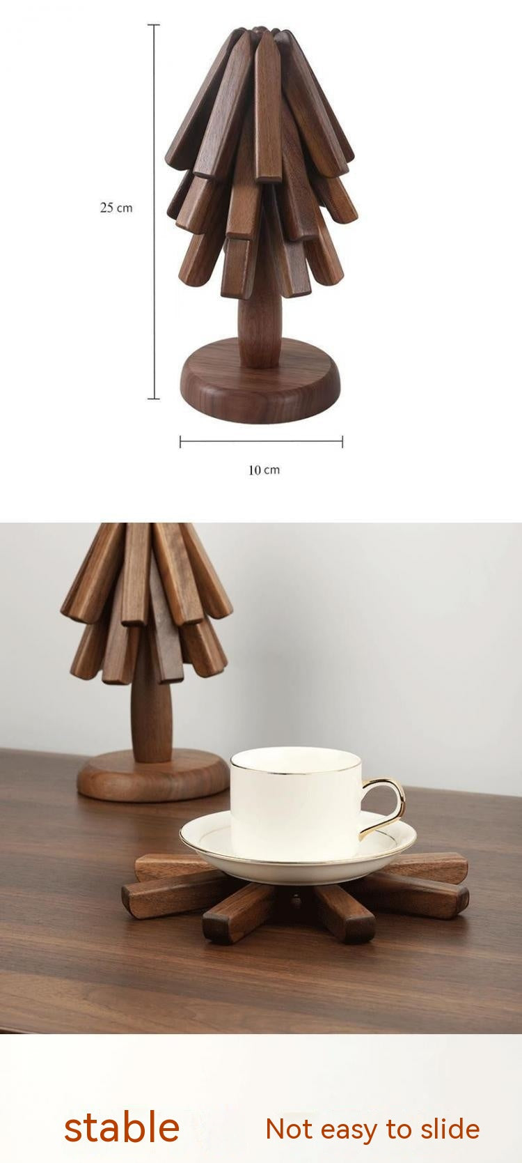 Black Walnut Solid Wood Table Decoration A Tree Anti-scald Thermal Pad Pi-Mart