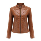 Autumn And Winter Casual Leather  Coat Long-sleeved Motorcycle Jacket Pi-Mart