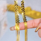 Wheat Long Fringe Earrings Dual-wear Women Pi-Mart