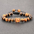 Beaded Hand Rope Volcanic Stone Bracelet Pi-Mart