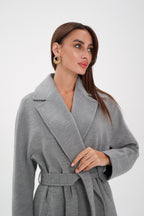 Pre-Order. Re-Stock Ships February 2026. Cambridge Comfort Wraparound Wool Cashmere Coat - SJB-DIAMOND ELITES