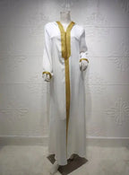 Cross-border Middle East Dubai Champagne Hooded Lace Suede Gown Robe Women In Stock Pi-Mart