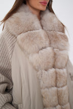 Genuine Polar Fox Boucle Down Coat - SJB-DIAMOND ELITES