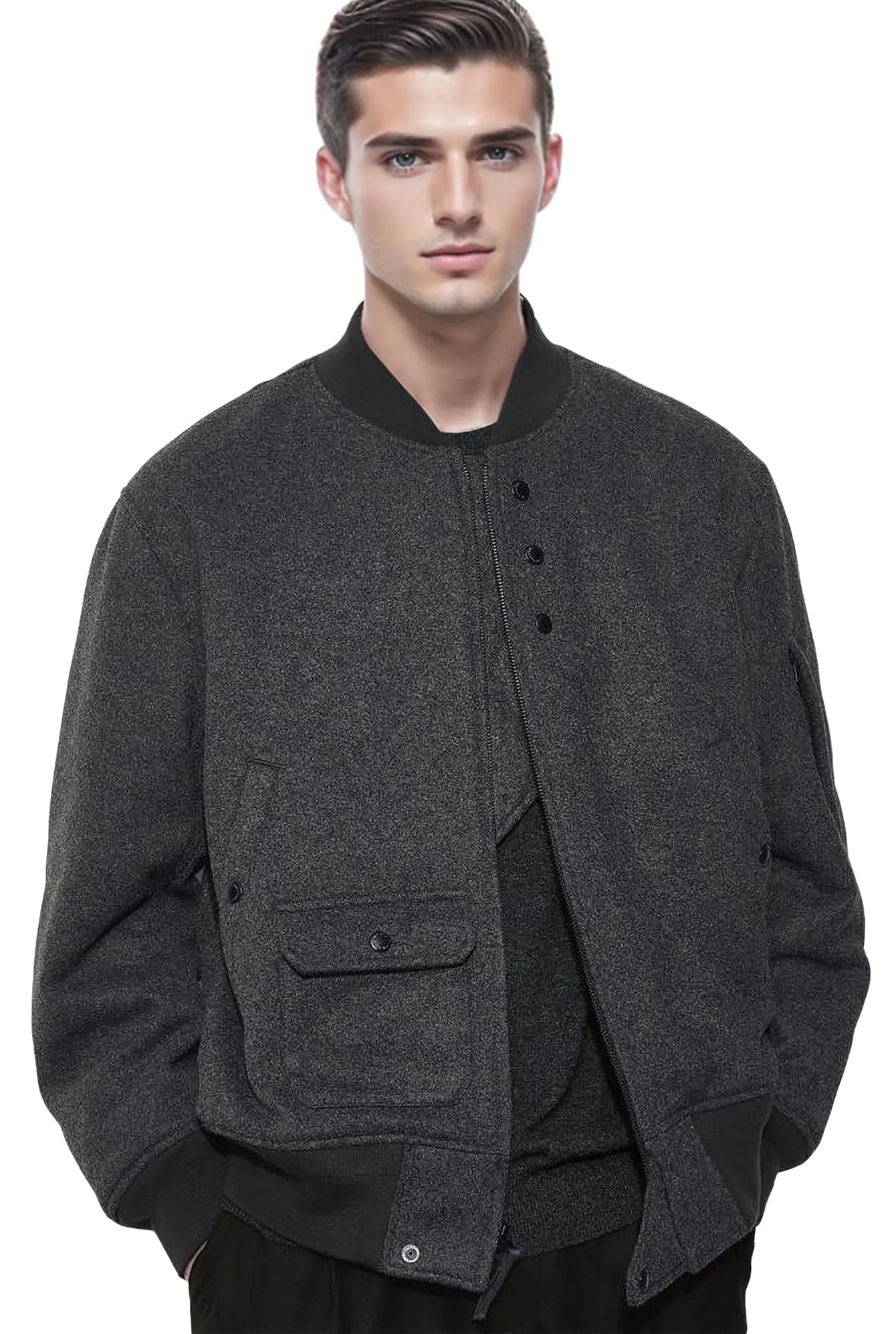 WearLink Mens Bomber Fleece Jacket Lightweight Causal Fashion Flight Fall Winter Military Jacket and Coats Outwea Pi-Mart