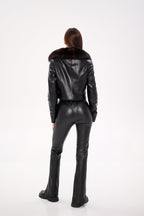 Genuine Polar Fox Real Leather Transformer Jacket - SJB-DIAMOND ELITES