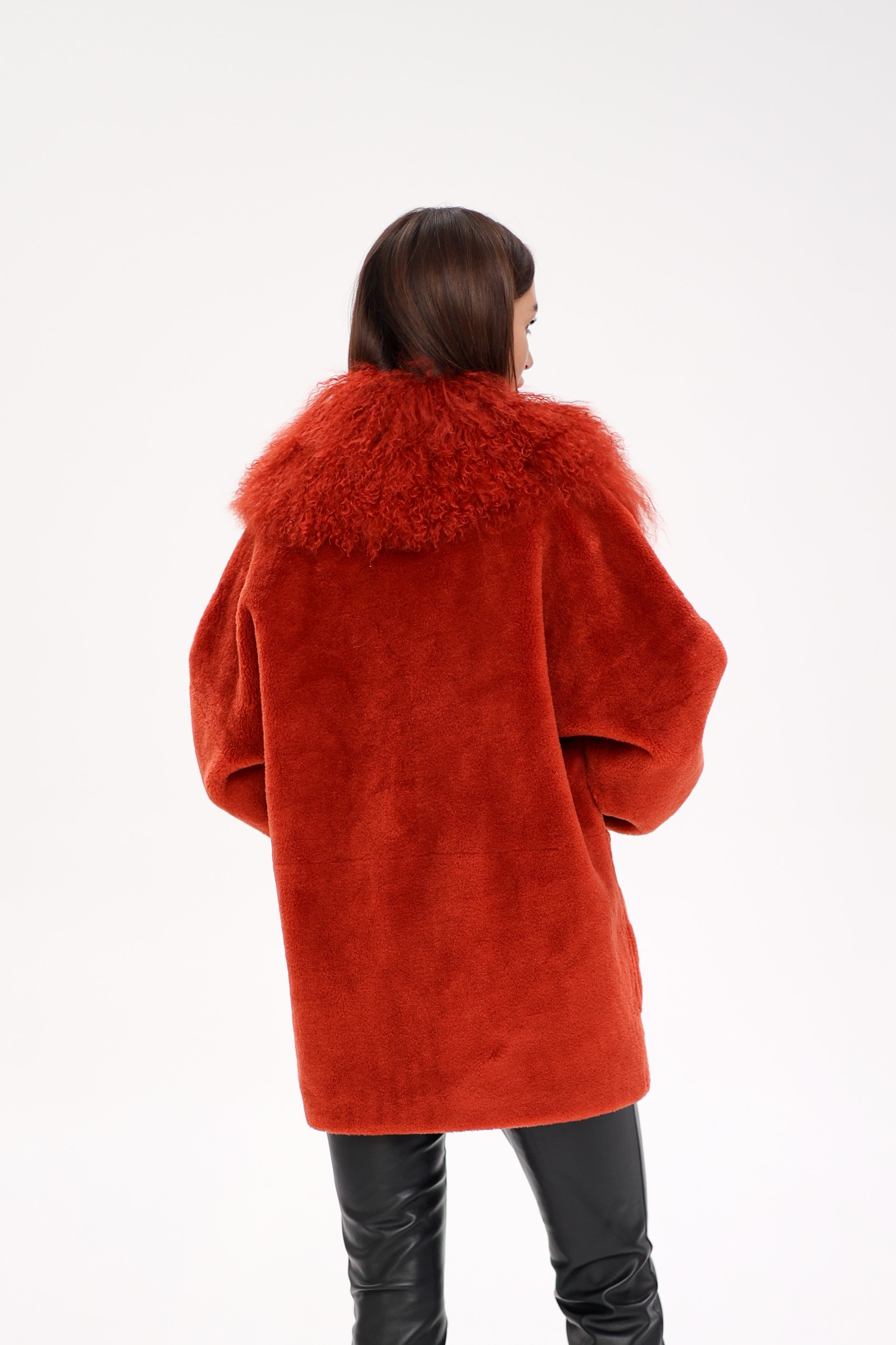 Genuine Lama Fur Peruvian Wool Coat - SJB-DIAMOND ELITES