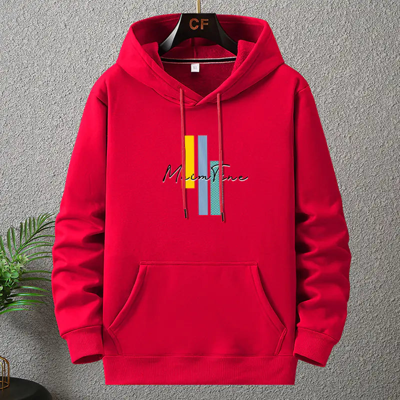 Men's Plus Size Thick Fleece Hoodie in Blue (12XL) Pi-Mart